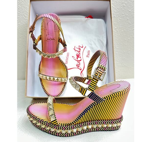 CHRISTIAN LOUBOUTIN PYRACLOU After Sun Size EU 40 / US 10 - Picture 2 of 9